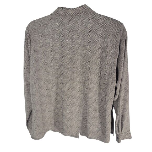 Covington Womens Sz PL Brown White Striped Long Sleeve Button Down Shirt - Picture 11 of 11